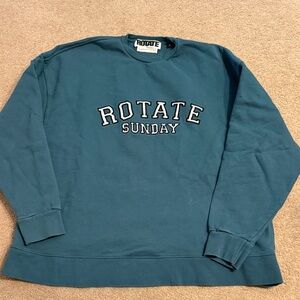 Rotate Sunday Men's Teal Crewneck Sweater